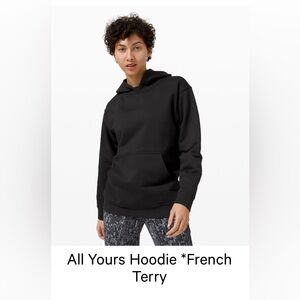 Lululemon Black All Yours French Terry Hoodie Sweater